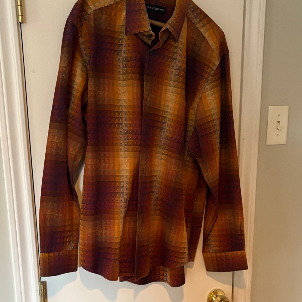 Jhane Barnes Multicolor Plaid Shirt